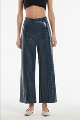 EMBOSSED LEATHER EFFECT SINKA TROUSERS